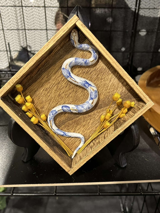 Small blue willow snake